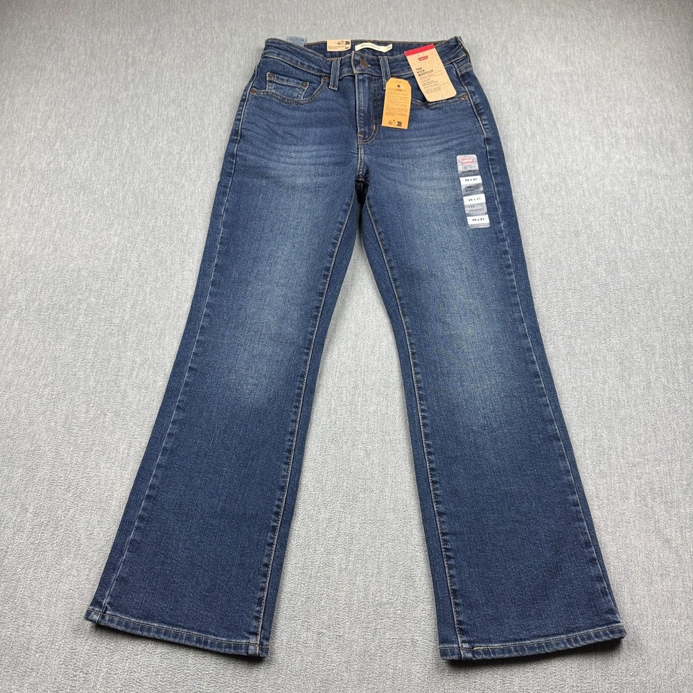 Levi's Jeans Women's 26X27 Blue 725 Kick Bootcut Denim High Rise Zip Button NWT